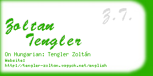 zoltan tengler business card